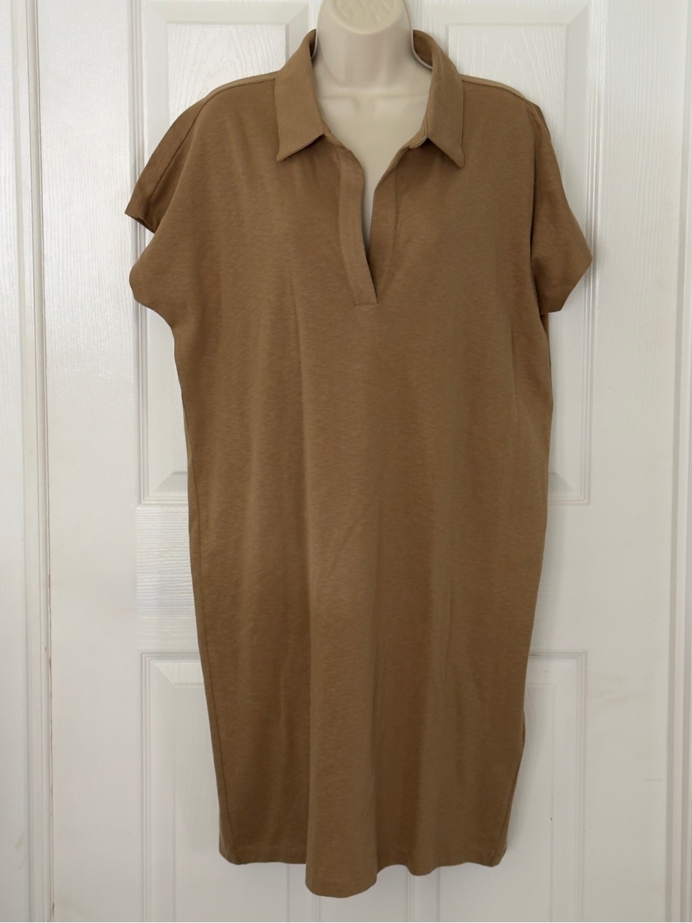 Banana Republic Light Brown Polo Shift Dress Medium Minimalist